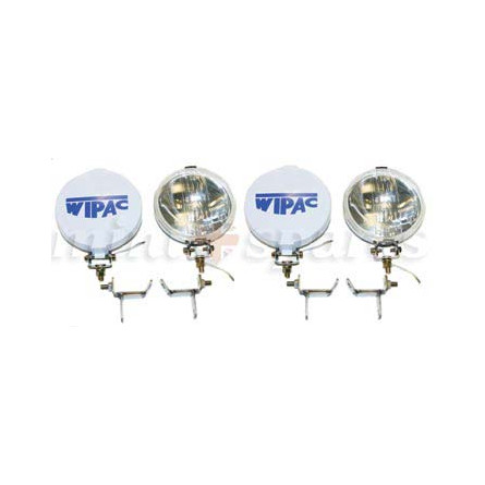 Lampy halogenowe dalekosiężne z osłonami (4 szt)