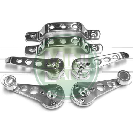 Zestaw klamek wewnętrznych 6 elementów, aluminium