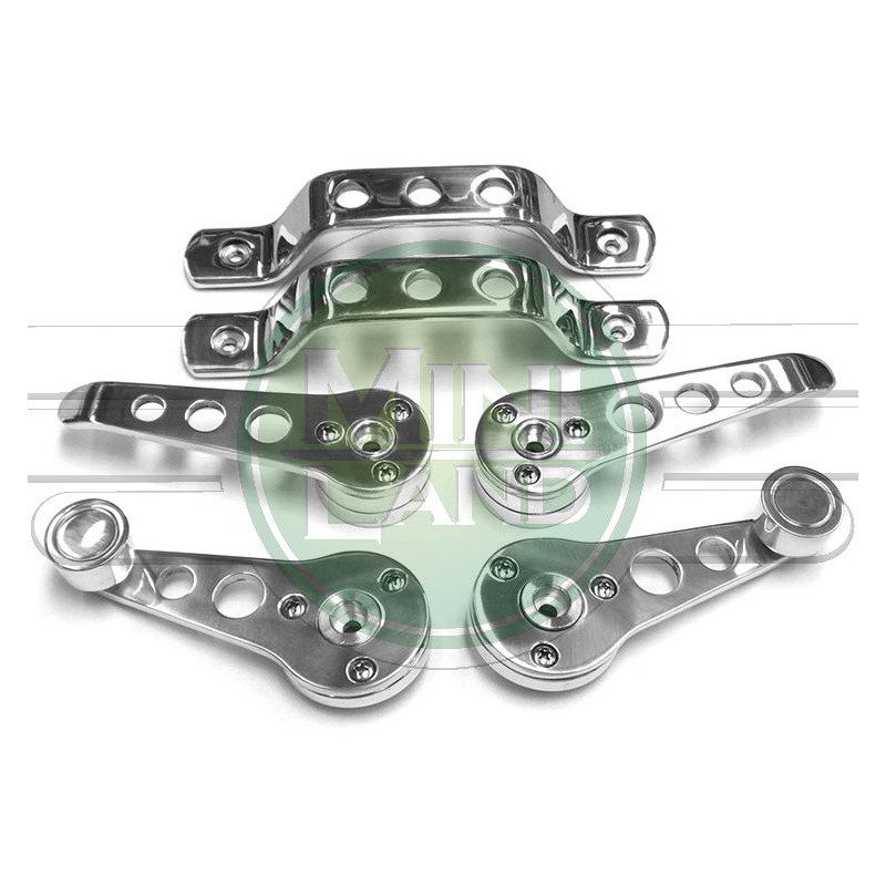Zestaw klamek wewnętrznych 6 elementów, aluminium Zestaw klamek wewnętrznych 6 elementów, aluminium
