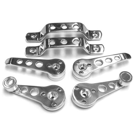 Zestaw klamek wewnętrznych 6 elementów, aluminium