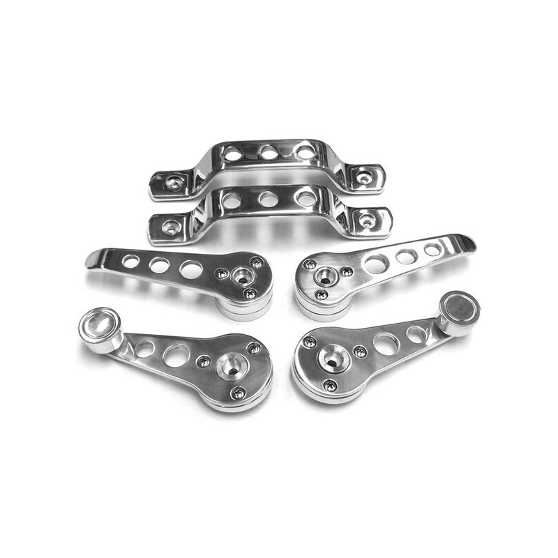 Zestaw klamek wewnętrznych 6 elementów, aluminium Zestaw klamek wewnętrznych 6 elementów, aluminium