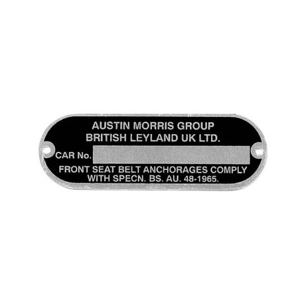 Tabliczka znamionowa Austin Morris